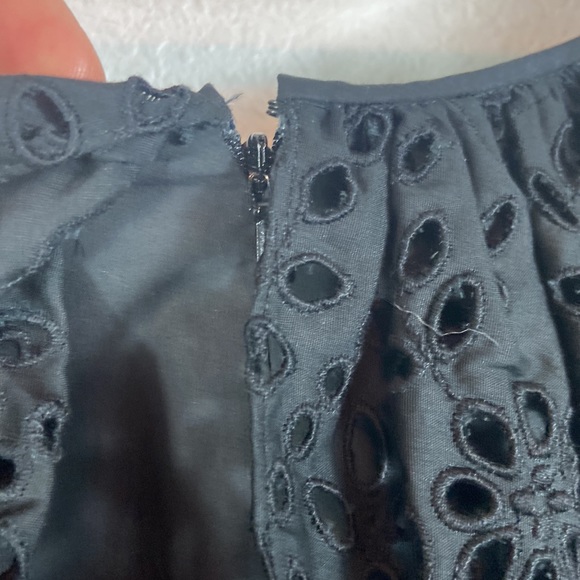 Nwot Michael Kors Collection eyelet ruffle black dress 6 - Picture 7 of 9